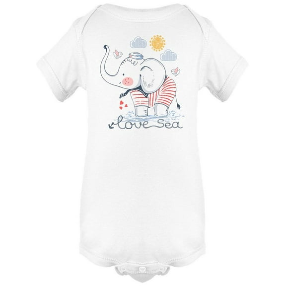 Sailor Elephant, Love The Sea Bodysuit Infant -Image by Shutterstock,  6 Months