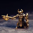 thumbnail image 7 of Slccxzc Mini Brass Shield Axe Soldier Figurine Retro Statue Collectible Desktop Decor, 7 of 7