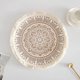 thumbnail image 1 of Mantel individual redondo bohemio de 38 cm con flecos de yute tejido y borlas para comedor INS Hot Table Decors, 1 of 6