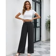thumbnail image 3 of DOCVIT Womens Wide Leg Pants High Elastic Waist with Pockets Summer S-XXL, 3 of 7