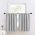 thumbnail image 7 of Joqmia Half Window Tier Curtains Blackout Thermal Insulating Short Curtains Half Window Curtains for Bedroom Kitchen RV Camper Bathroom Windows,Black-30" x 36"(2PCS), 7 of 7