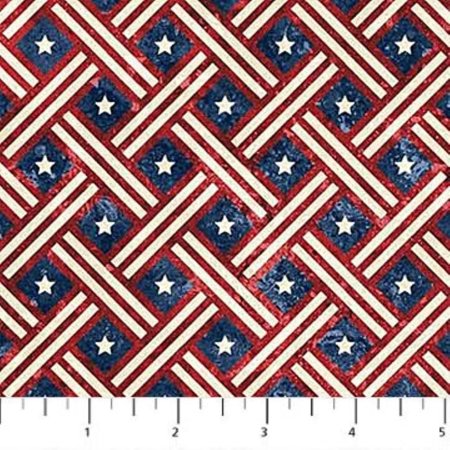 Northcott Stonehenge Stars & Stripes 11 25342 49 Star Weave Print Fabric