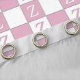 thumbnail image 4 of Castle Fairy Teens Personalized Initial Curtains Pack of 2 (42x84 Each),Geometric Lattice Curtains Blackout,Pink White Bedroom Curtains,Luxury Bedroom Decor, 4 of 6