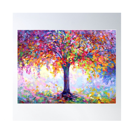 Tree Of Happiness Inspirational Nature Wall Art Poster Home Decor Office Wall Art