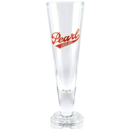 - Pearl Beer Tall Pilsner Glass Officially Licensed, Set of 2, Clear glass construction By BigKitchen from USA