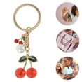thumbnail image 3 of Unique Bargains 1 Pc Stylish Enamel Cherry Handbag Charms Keychains Bag Accessories Clear Red, 3 of 5
