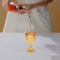 thumbnail image 3 of Cáliz de latón para vino, copa dorada medieval vikinga, vaso gótico para beber, copa de altar budista de metal, copa sagrada, copa vintage para ofrendas de agua de Buda, 3 of 8