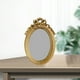 thumbnail image 3 of Marco de fotos retro ovalado dorado con relieve para decoración de dormitorio, aspecto atractivo. 6 pulgadas, 3 of 7