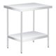 thumbnail image 1 of Qinaqin 30 x 24 Inches Commercial Resistente Stainless Steel Prep Mesa con Ajustable Undershelf para Outdoor Use en Restaurants cm de Alturaotels y Anchoorkplaces, 1 of 7