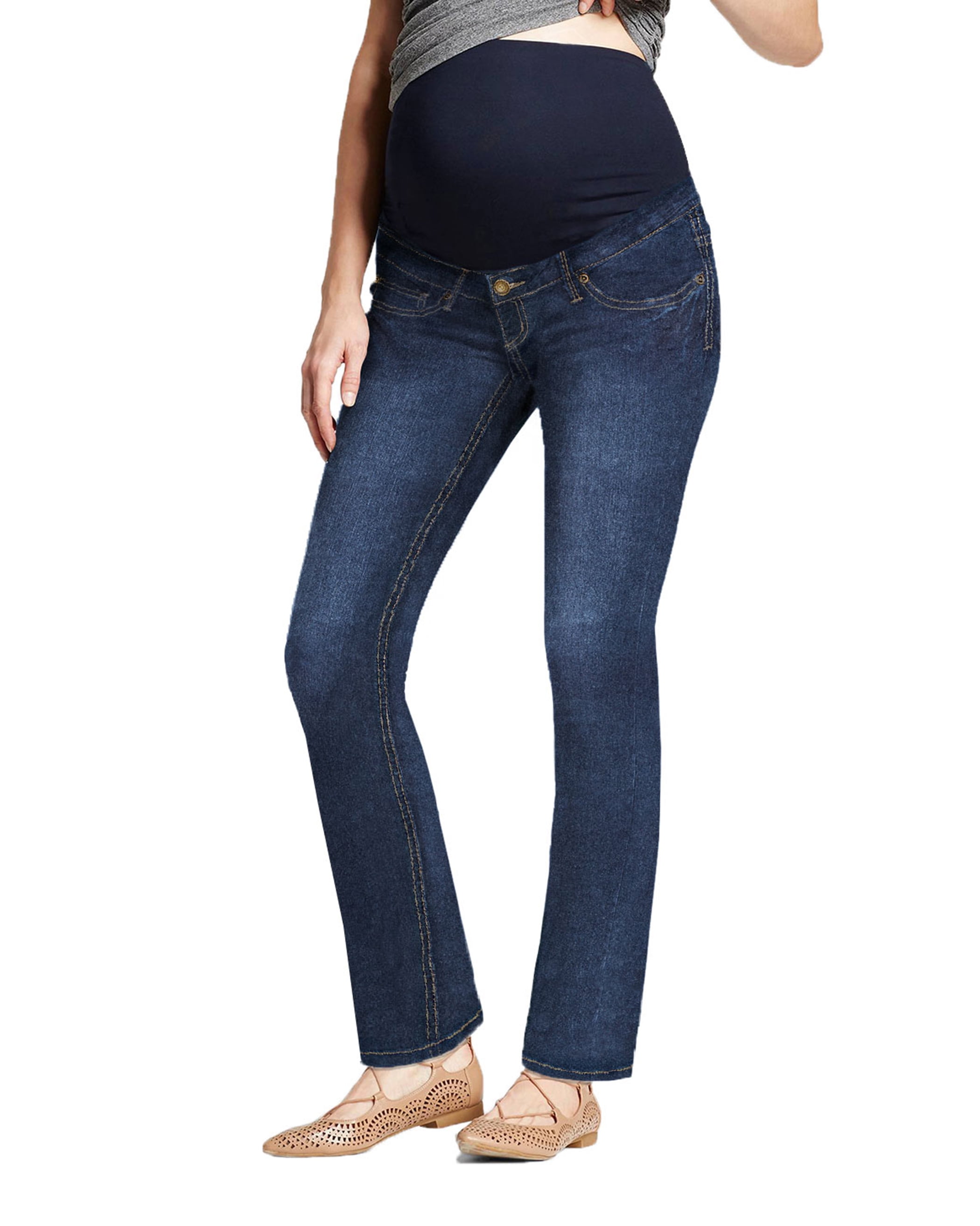 Hybrid & Company Super Comfy Stretch Women's Maternity BootCut Jeans ...