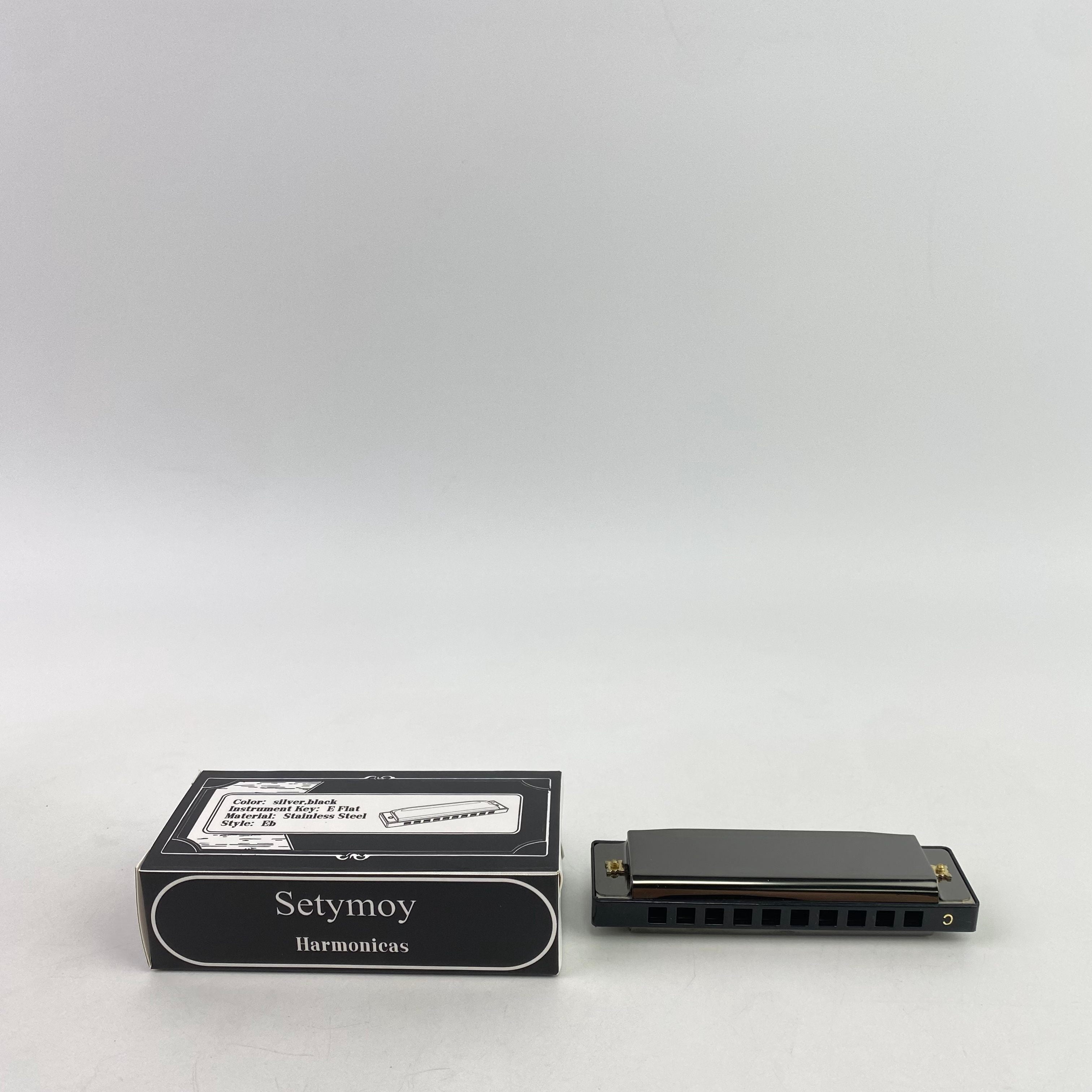 Setymoy Harmonicas,Harmonica Mouth Organ Harp 10 Hole C Key, Diatonic Harmonica for Beginner, Professional Player, Students gifts, Adult, Friends, Gift Silver
