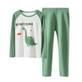 thumbnail image 3 of Byoo Dinosaur Print Big Boy Nightwear Outfit Long Sleeved O-Neck Shirt Trousers Outfit Holiday Soft Kids Homewear Set, 3 of 6