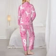 thumbnail image 6 of Wukai Breast Cancer Awareness (3) Print Women's Pajama Set - Soft Long Sleeve Sleepwear for Comfort and Style-, 6 of 9