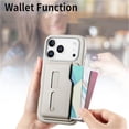 thumbnail image 4 of Case For IPhone 17 Pro Max/17 Pro/17 Air/17, PU Leather Shell With Detachable Card Insertion Wristlet Cover, 4 of 6