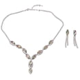 thumbnail image 2 of Conjunto De Aretes Y Collar De Diamantes De Imitación, Conjunto De Joyería Nupcial Con Diamantes De Imitación, aleación Atemporal Para Fiesta, 2 of 7