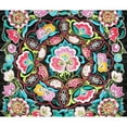 thumbnail image 2 of CafePress - Turquoise Pink Flowers - Sherpa Fleece Throw Blanket 60" x 50", 2 of 5