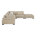 thumbnail image 5 of Lexicon Corydon Microfiber 5-Piece Modular Sectional with Ottoman in Brown, 5 of 10