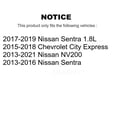 thumbnail image 2 of TOR Front Suspension Control Arm and Ball Joint Assembly Stabilizer Bar Link Kit for Car Nissan Sentra NV200 Chevrolet City Express - Left Right Side (Driver Passenger) KTR-101745, 2 of 2