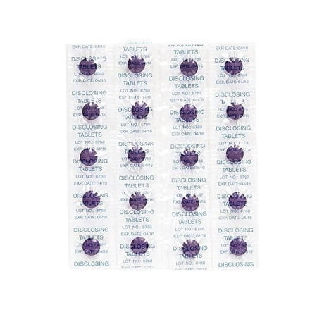 80 Chewable Disclosing Tablets Reveal Plaque on Teeth - Pack of 1, Size Count