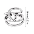 thumbnail image 6 of Guodhu Silver Adjustable Knot Wave Ring for Women Thumb Stackable Ring Dainty Chunky Finger Ring, 6 of 9