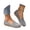 Gray, variant on Buckle Round Toe Flat Loafers Flock Flexible Rubber Outfit All Season Walking Shoes