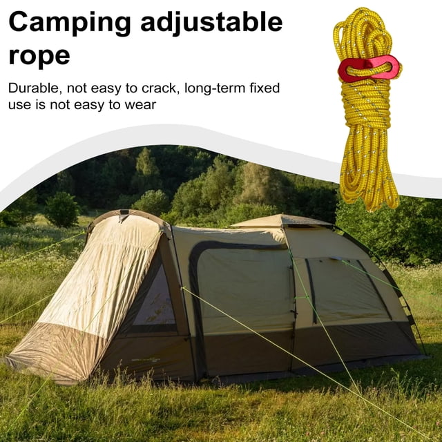 LJNYFDC Corde de Camping Réfléchissante Corde Coupe-Vent Ultralégère avec Tendeur Résistant à l'Usure Super Résistant à la Traction Corde de Camping Réfléchissante