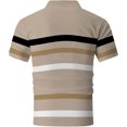 thumbnail image 5 of Afdoent Mens Polo Shirts Men's Summer Lapel Short Sleeve Shirt Color Block Fashion Casual Business Large Sized Breathable Casual Work Mens Shirts, 5 of 5