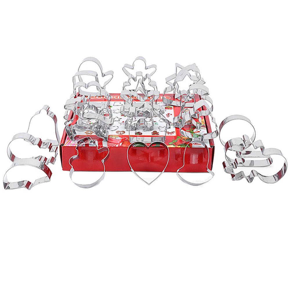 Tohuu Metal Christmas Cookie Cutters Set of 24 Christmas Cookie Cutters Cut Durable NonStick