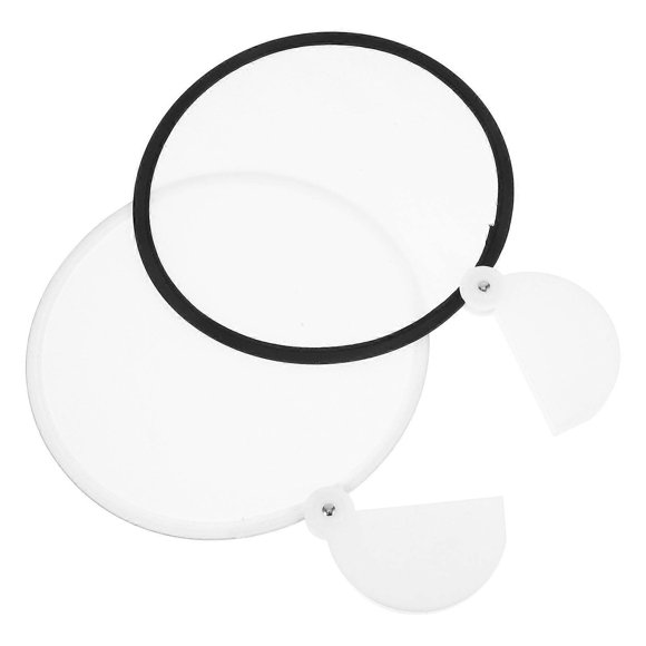 Foldable Handheld Fan Creative Sublimation Fans For Birthday Wedding Summer Decorations Polyester Round Cartoon Style 2Pcs