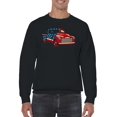 thumbnail image 2 of Patriotic Vintage Truck Graphic Men's Sweatshirt, 2 of 3
