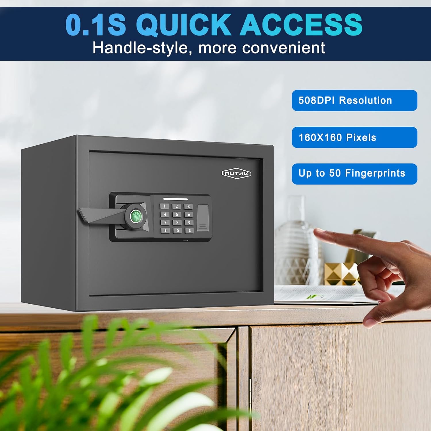 Mutak 1.0 Cu.Ft. Electronic Biometric Safe photo 5