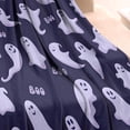 thumbnail image 3 of Dark Purple Halloween Ghosts with Boo Blanket,Comfortable Soft Flannel Throw Blanket,All Season,Warm Lightweight Blankets for Sofa Bed Couch Living Room Chair,30"x40", 3 of 4