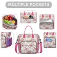 thumbnail image 2 of Pioneer Flower Floral Print Pattern Womens Lunch Box for Work,Insulated Large Lunch Bag for Tween and Teen,Loncheras Para Mujer,Leakproof Adult Lunch Bag for Work,Beach,Travel,Picnic,Camping, 2 of 7