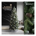 thumbnail image 3 of Árbol Navidad Tipo Lápiz 1.5m Esquimal - Pino Navideño Delgado Verde Nevado con Piñas, 3 of 6