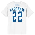 thumbnail image 3 of MLBPA Clayton Kershaw 22 Adult White Crew Neck Short Sleeve T-shirt-Large, 3 of 7