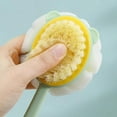 thumbnail image 2 of Competeend 2-in-1 Bath Scrubber & Back Brush, Competeend Back Scrubber for Shower, Loofah on a Stick, Loofah with Handle Double-Sided Deep Cleaning, Wet or Dry (Green - Fabric Version), 2 of 8