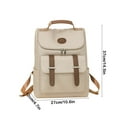 thumbnail image 3 of AuroraX Cute Backpack Fit A Laptop,Waterproof,Solid Durable Backpack for Women,Lightweight Bookbag,for Travel,College,Work,Beige, 3 of 5