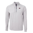 thumbnail image 2 of Men's Cutter & Buck  Heather Gray Arkansas Razorbacks Big & Tall Adapt Eco Knit Quarter-Zip Pullover Top, 2 of 3