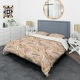 thumbnail image 3 of Designart 'Golden Tropical Pattern V' Mid-Century Modern Duvet Cover Set, 3 of 4