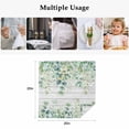 thumbnail image 5 of Cloth Napkins Set of 2 - 20x20 Inches, Green Washable Reusable Table Napkins, Eucalyptus Leaves Soft & Absortbent Dining Napkin for Party Wedding Hotel Restaurant, 5 of 8
