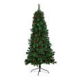 thumbnail image 4 of Nearly Natural 6' Pine Artificial Christmas Tree Prelit 150 Warm White LED Lights, 4 of 13