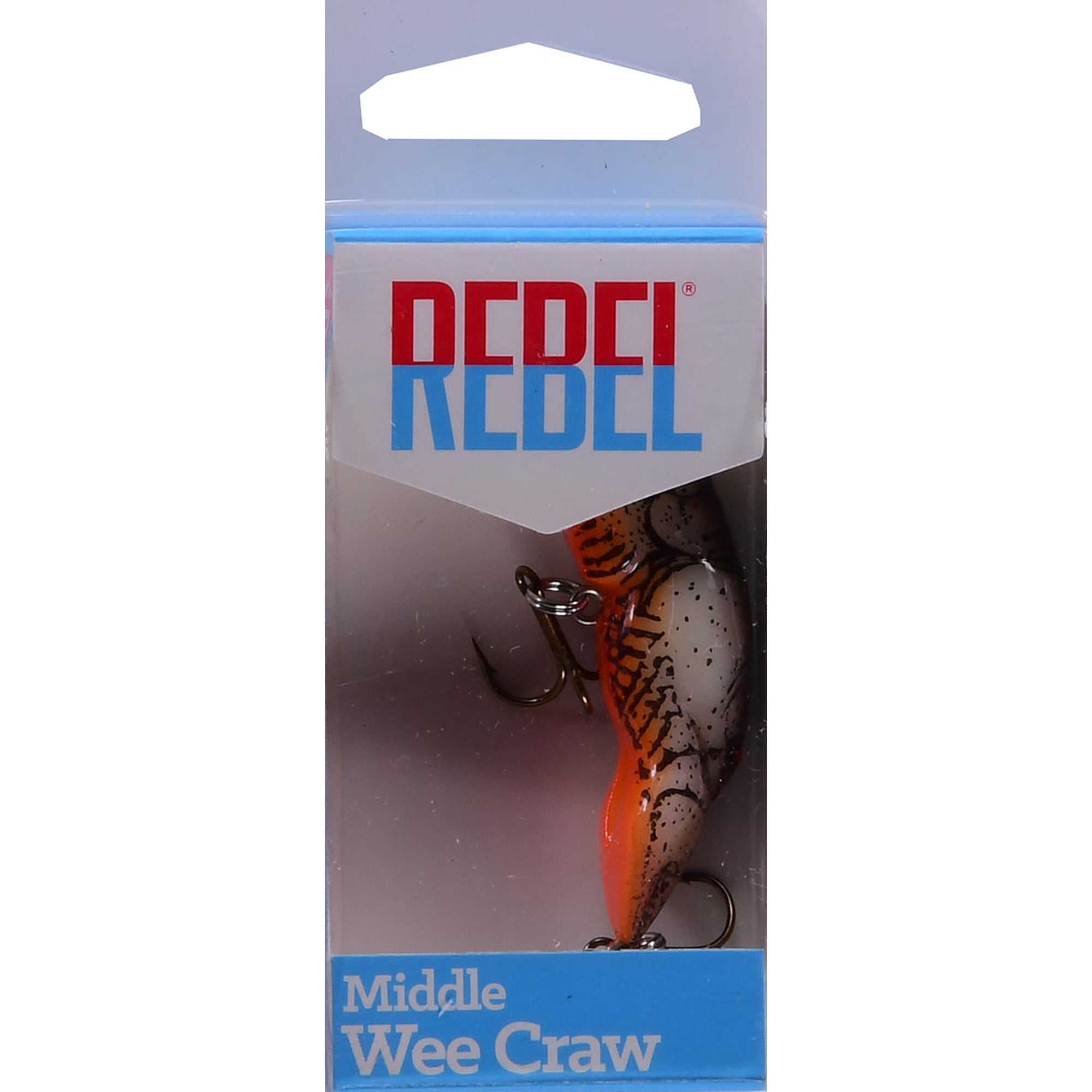 Rebel Crawfish Ditch/Brown Fishing Lure with No. 8 Treble Hooks