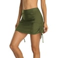 thumbnail image 4 of Women Swim Skirt Drawstring Skirted Swim Shorts High Waist Tankini Bottoms, 4 of 7