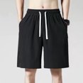 thumbnail image 2 of uikmnh Mens Shorts Men's Solid Color Shorts with Deep Pockets Loose Fit Casual Shorts for Running Workout Training Basketball Size:4XL, 2 of 9