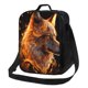 thumbnail image 1 of Fotbe Gold Flame Pattern Wolf Lonchera Bolsa de Almuerzo para Hombres y Mujeres, Lonchera de Gran Capacidad, Bolsa de Almuerzo Reutilizable, Bolsa Térmica Aislante, 1 of 7