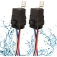 thumbnail image 1 of 2pcs Waterproof Automotive Relay 12v30a/40a 4 Pin Spst Bosch Style With 16awg, 1 of 5