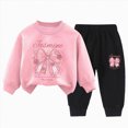 thumbnail image 4 of Toddler Girl Winter Clothes 2T 3T 4T 5T 6T 7T 8T Girl Clothes Toddler Girl Clothes Fall Outfits Long Sleeve Sweatshirt Tops + Pants Set A Size 7-8 Years, 4 of 4