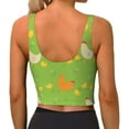 thumbnail image 3 of Haiem Funny Chicken Pattern Womens Sports Bra - U Neck Padded Low Impact Yoga Bra Workout Crop Top Gym Moisture-Wicking Workout Vest -Large, 3 of 9