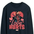 thumbnail image 3 of Marvel Deadpool - Valentine's Day Love Hurts - Men's Long Sleeve Graphic T-Shirt, 3 of 5