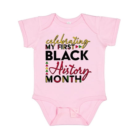 

Inktastic Celebrating My First Black History Month- for Kids Gift Baby Boy or Baby Girl Bodysuit